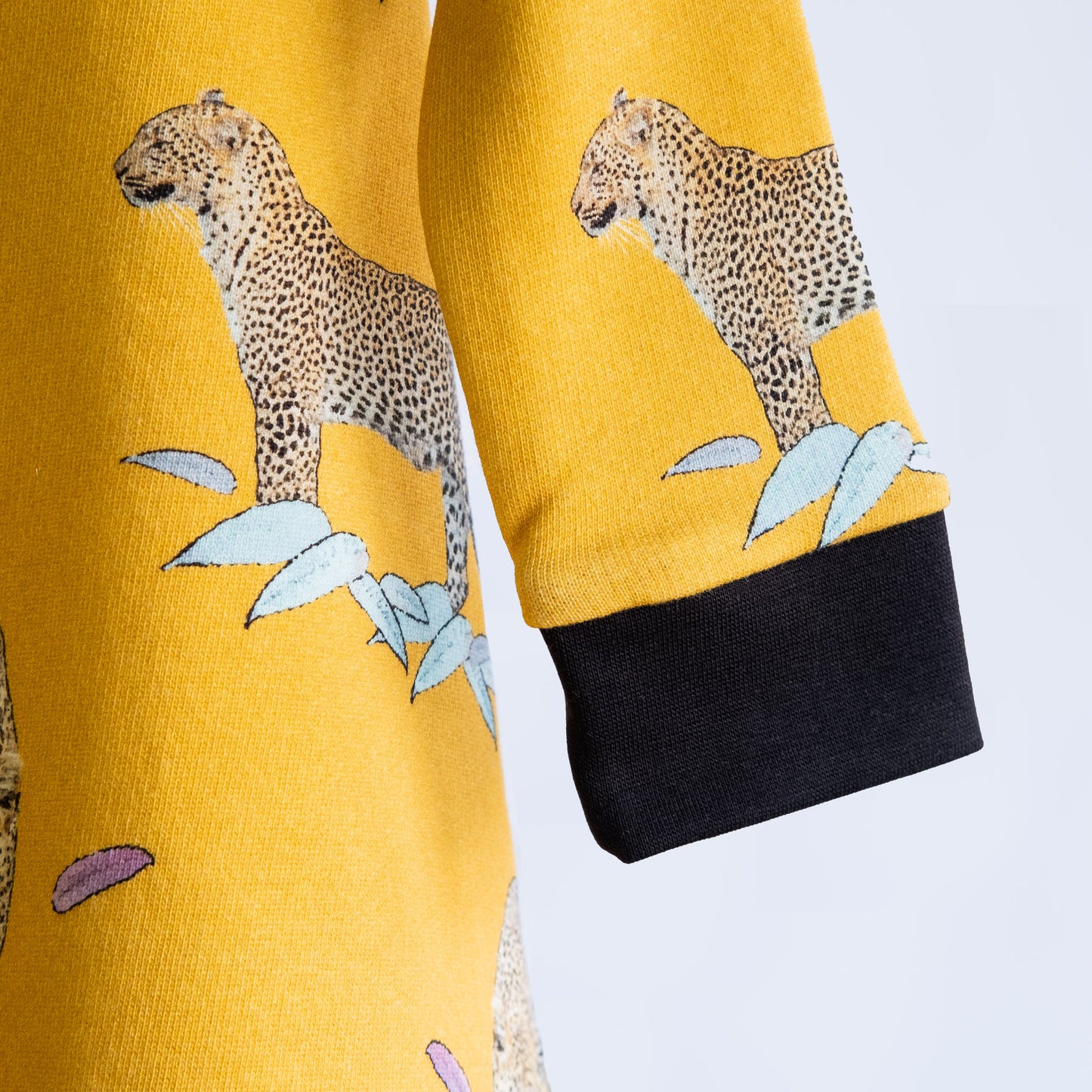 Gul Leopard Tunikaklänning